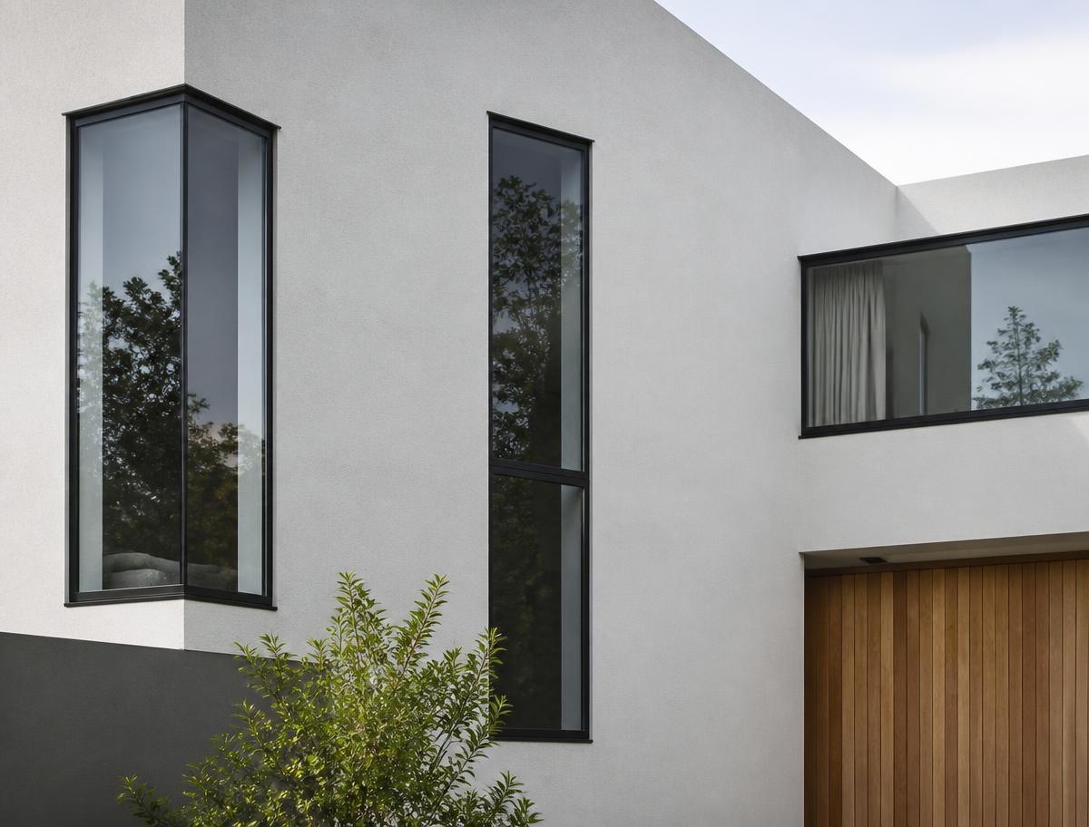 supply only aluminium windows — frame and sightline detail