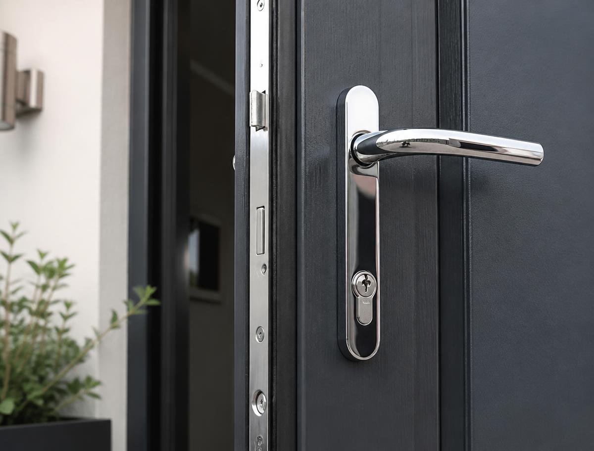 supply only uPVC doors — frame and sightline detail