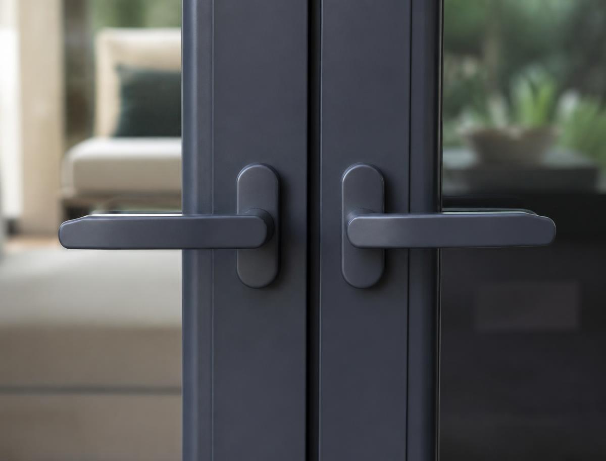 supply only uPVC French doors — finish and colour detail