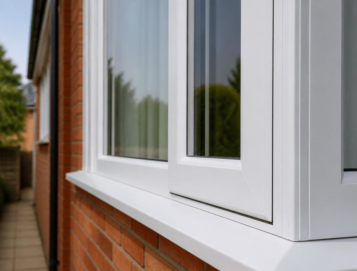 supply only uPVC windows — frame and sightline detail